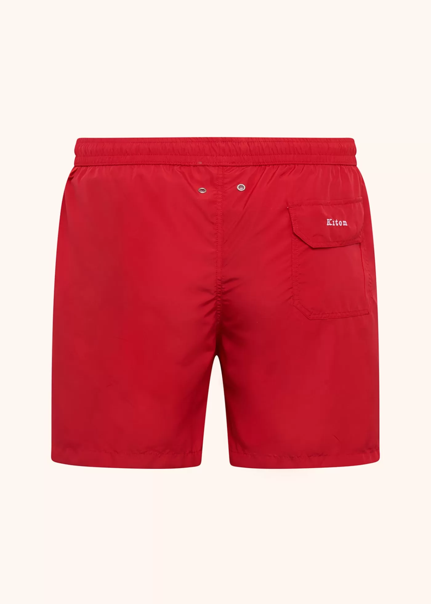 Badehosen-Kiton Schwimmboxer Polyester Kirsch