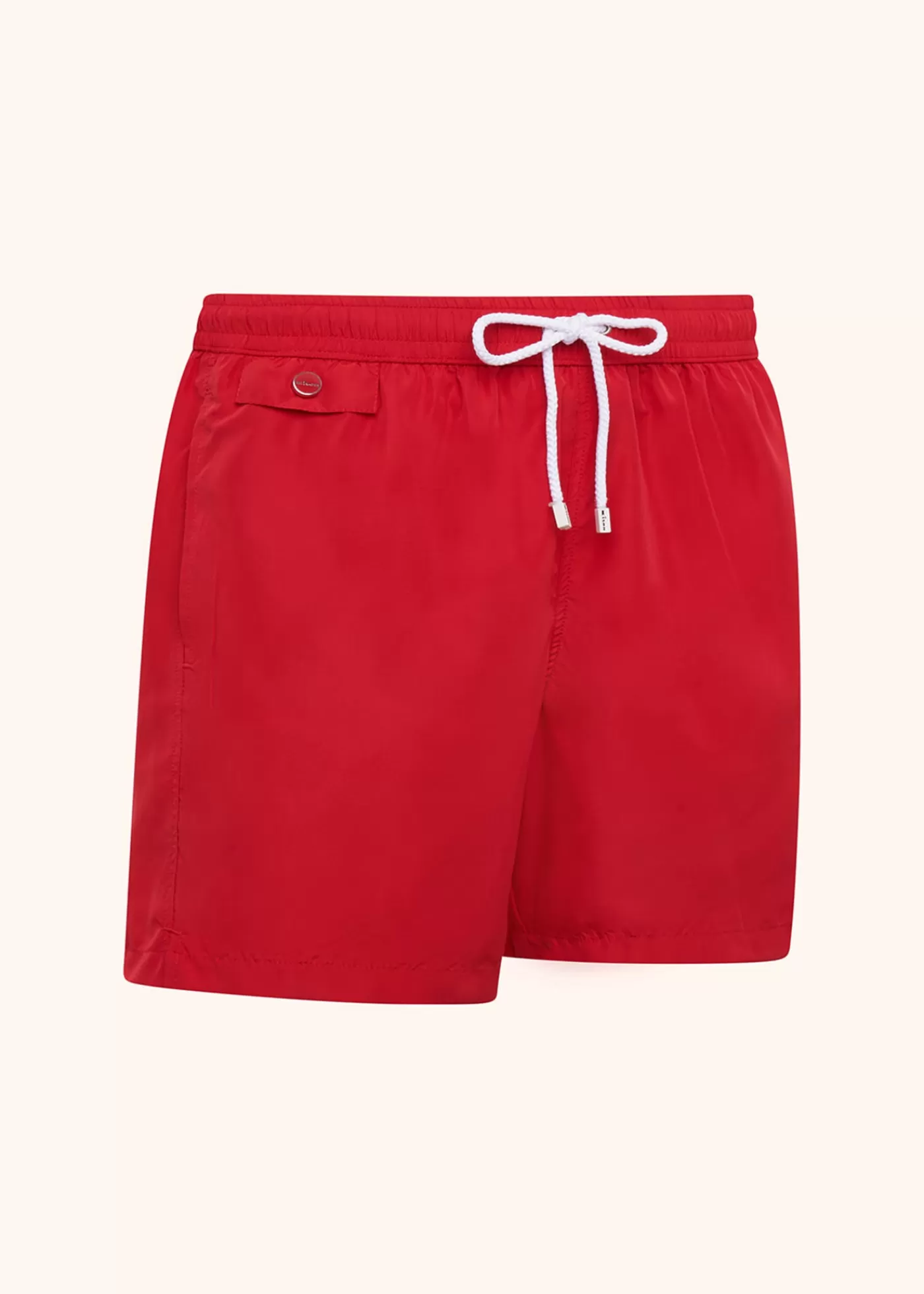 Badehosen-Kiton Schwimmboxer Polyester Kirsch