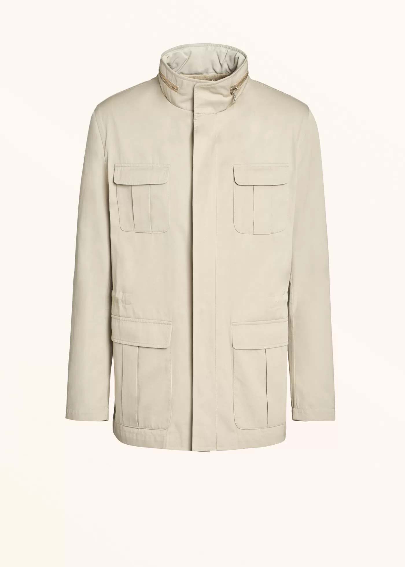 Outerwear-Kiton Winterjacke Baumwolle Beige