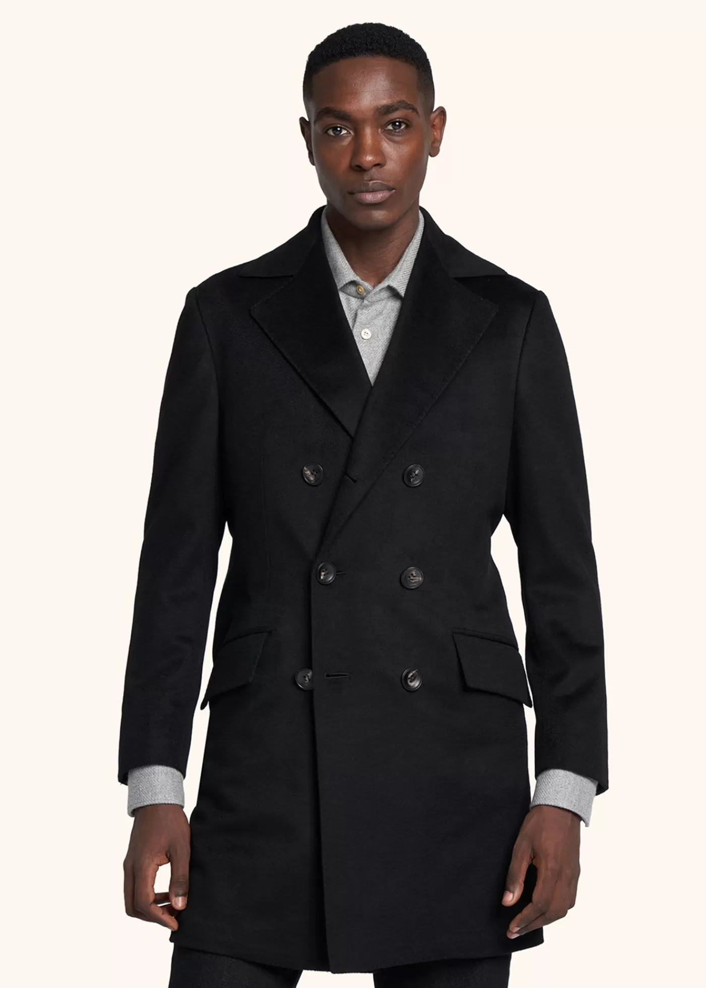 Outerwear-Kiton Winterjacke Kaschmir Schwarz