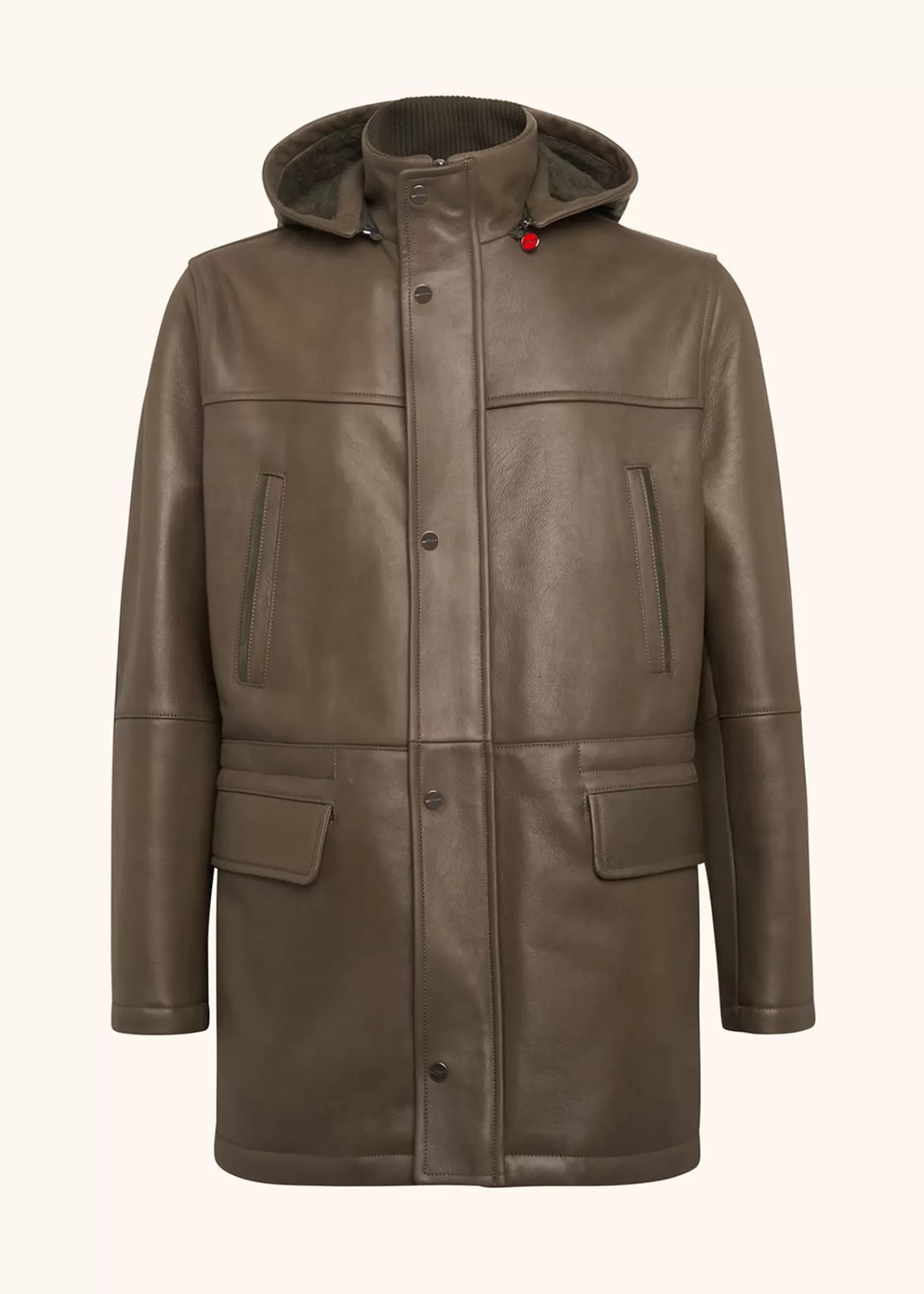 Outerwear-Kiton Winterjacke Lammfell Lodengruen