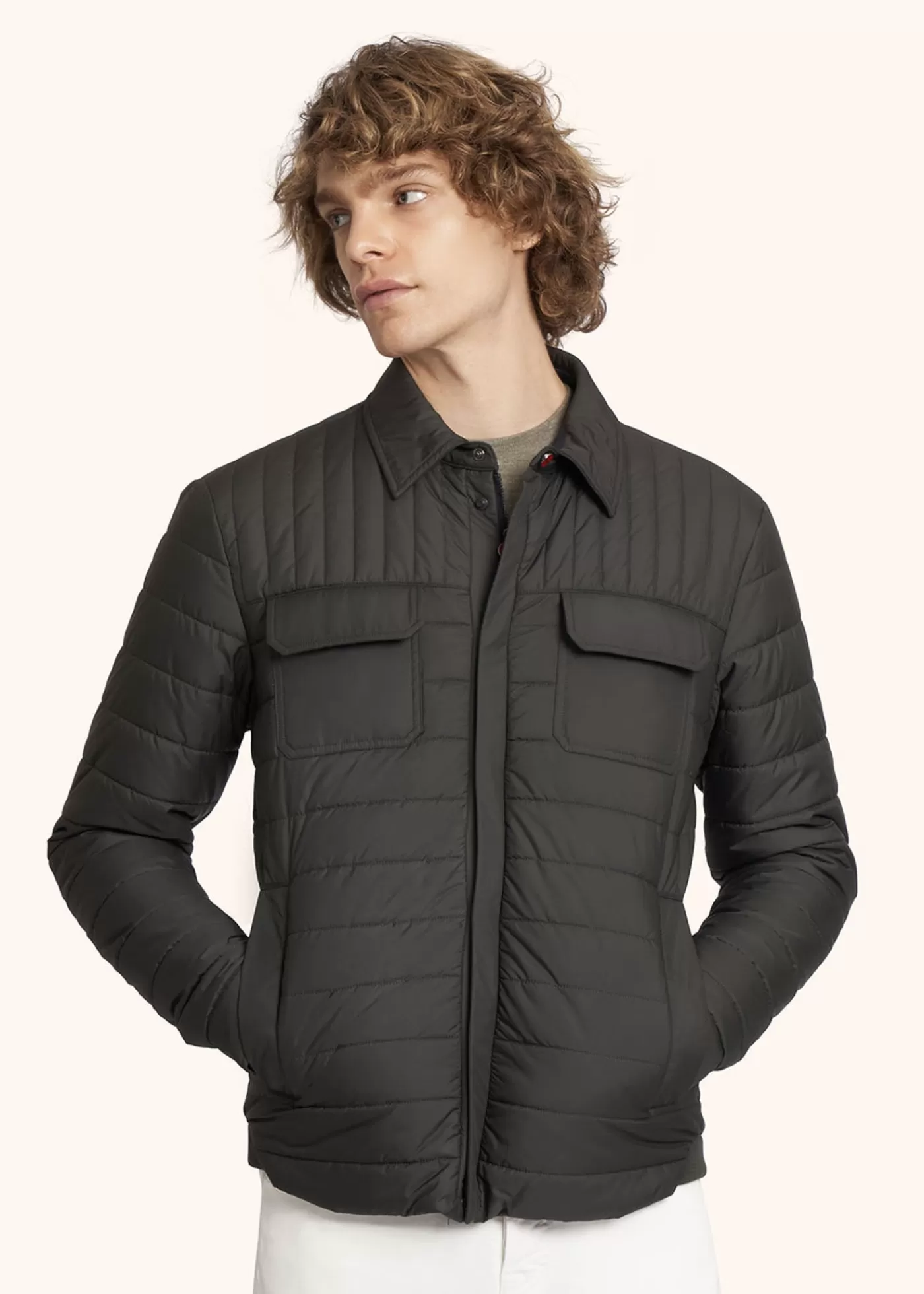 Outerwear-Kiton Winterjacke Polyester Militaergruen