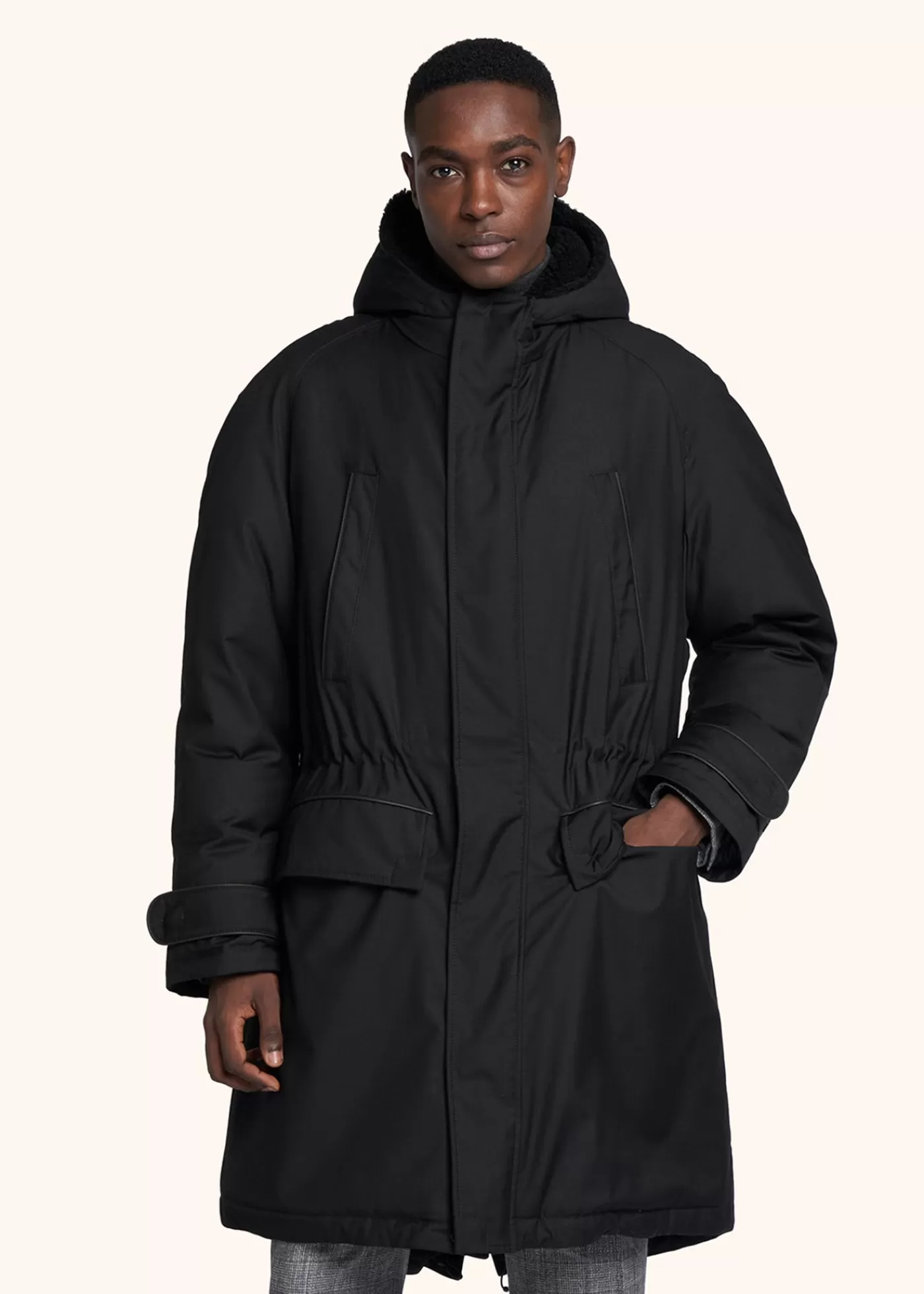 Outerwear-Kiton Winterjacke Polyester Schwarz