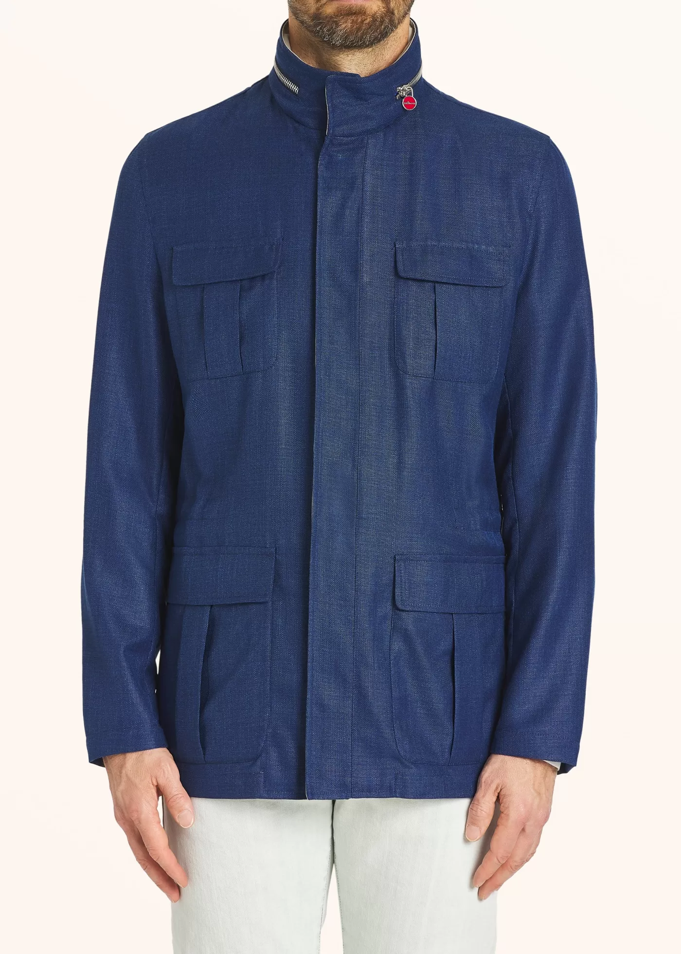 Outerwear-Kiton Winterjacke Schurwolle Hellesblau